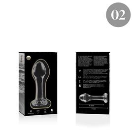 NEBULA SERIES BY IBIZA? - MODELO 2 PLUG ANAL VIDRO BOROSILICADO 11 X 3,5 CM TRANSPARENTE