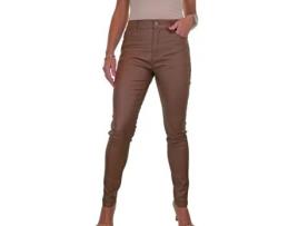 Jeans de Mulher PAULO DUE High Rise Coated Castanho (48)