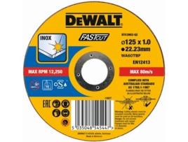 DEWALT Dt43902-Qz - Disco De Corte Plano Inox Com Grão Profissional De Óxido De Alumínio Fast Cut 125 X 1 X 22,23Mm
