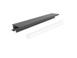 Alto Gola-A Profile Sp16 4M Prata Branco Antracite Acabamento Preto Antracite SC HERRAJES