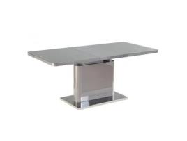 Mesa de Jantar Extensível Elenia 140/180X90X76 Cm Cinza Alto Brilho Mdfvidro 110 kg Resiliente CASA VITAL