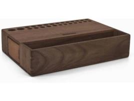 Mini Organizador com Gaveta e Secção de Arrumação Aberta WOODSAKA Reka Nogueira (16x22x5 cm)