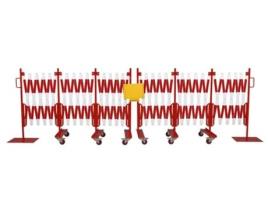 Conjunto DANCOP 2 unid. Barreira expansível vermelho-branca a cada 8,0m