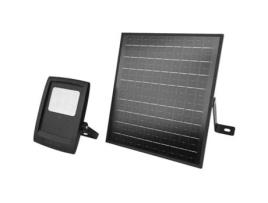 Projetor Solar 50W ELEDCO Sensor de Movimento Luz Quente 3000K Controle Remoto Grande Autonomia