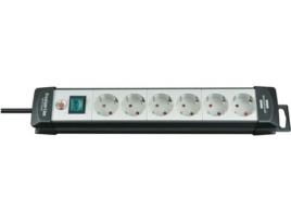 BRENNENSTUHL-1951500100-Linha Premium Base Múltipla Cinza Claro/Preto com Diversas Possibilidades de Instalação e Fixação (10 Soquetes e 3 M)