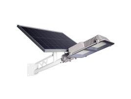 Luminária Solar de Rua 150W ELEDCO Sensor de Movimento Controle Remoto Luz Neutra 4000K Autonomia 8-15 Horas