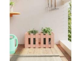 Vaso Jardim com Design Cerca 60X30X30 Cm Madeira Douglas Maciça VIDAXL