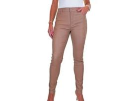 Jeans de Mulher PAULO DUE High Rise Coated Bege (46)