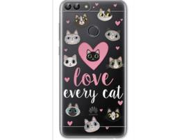 Capa Traseira 4-Ok 'Love Cats' para Huawei P Smart