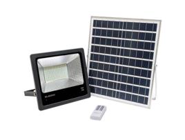 Refletor Led Solar 100W ELEDCO Luz Neutra 4000K Controle Remoto Autonomia 8-15 Horas