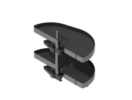 Acabamento antracite da bandeja Nova Flat Dolphin-I Porta Direita 400 MC