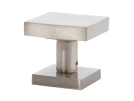 Botão de Latão Modelo Nano 209 62X62 Disponível em Cromo Preto Fosco, Níquel Fosco e Couro Inglês Acabamento em níquel fosco JANDEL