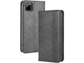 Capa Fólio para Realme C11 HONGWE. Magnética com Porta-Cartões Premium Preto