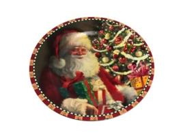 Conjunto de 4 Pratos Decorativos de Natal Papai Noel TIENDA EURASIA