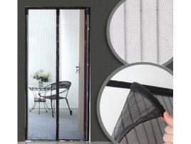 Cortina mosquiteira magnética para portas - L 130 x A 215 cm - Preto