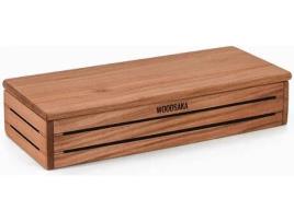 Porta-canetas Horizontal com Tampa WOODSAKA 3Line Cerejeira (19.1x7.6x4.1 cm)
