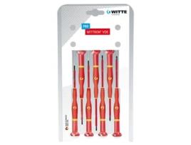 WITTE-89377-Conjunto De 7 Chaves De Fenda De Precisão Wittron Vde Em Blister De Plástico (Pl/Ph)