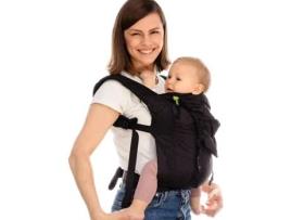 Mochila porta-bebês leve e autoarmazenável BOBA Air, transporte ergonômico de 7 a 20Kg, ideal para viagens: não ocupa, não pesa, fácil de usar e secagem rápida, cor preta