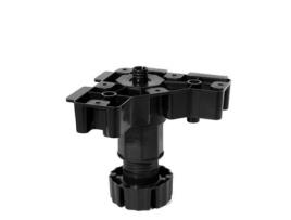 Perna de cozinha ajustável Octo 85-110 preto com extensão triangular 80-110 JUYPAL