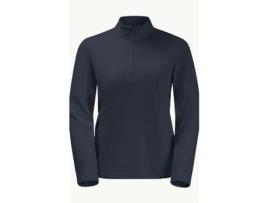 Camisola de Mulher JACK WOLFSKIN Fecho Correr Azul (XL)