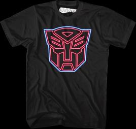 T-Shirt Unissexo DEEPSTONE Neon Autobots Logo Transformers Preto Xxl