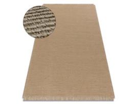 Tapete Jute 3651 Bege Escuro Uma Cor Juta Tecido Plano Franjas