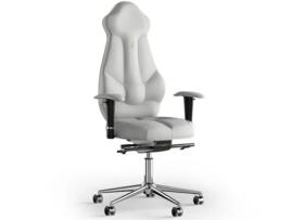 Cadeira de Escritório Ergonómica KULIK SYSTEM Imperial PU Couro (Branco -130x50x50cm)
