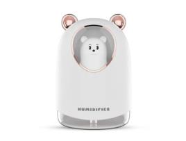 Humidificador VANJL Difusor de Óleo de Aroma Pulverizador de Névoa Urso Bonito dos Desenhos Animados 300Ml-Branco