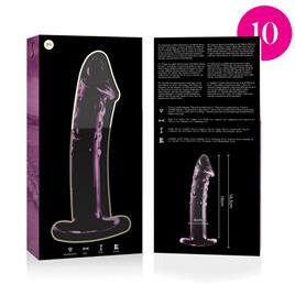 NEBULA SERIES BY IBIZA™ - MODELO 19 DILDO VIDRO BOROSILICADO 18,5 X 4 CM ROSA