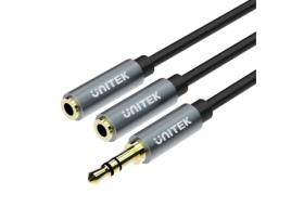 Cabo Áudio Jack 3,5 Mm Divisor UNITEK Y-C956Abk 20 Cm