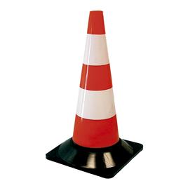 Cone de Sinalização em Polietileno Branco / Vermelho 50cm