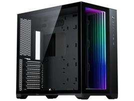 Caixa para Pc de Torre Média E-Atx com Painel de Vidro MAGNIUM GEAR Qube 2 Infinity Mirror Rgb