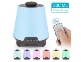 Humidificador Difusor de Aroma VANJL Difusor de Óleo Essencial Ultrassónico Led 300Ml-Marrom Escuro