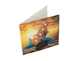 Cartão de Diamante Sereia 18 X 18 Cm Youdoit CRYSTAL ART