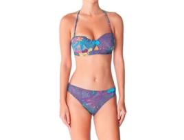 Top de Fato de Banho Bandeau para Mulher Tropical Jungle HUIT