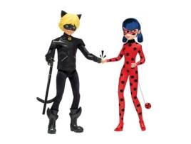 Boneca Ladybug e Gato Noir em Missão Cumprida Zag Heroes