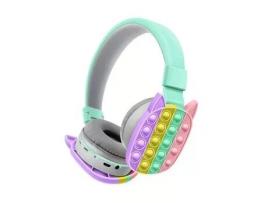 Auriculares Bluetooth NANA K33 (Over Ear - luz verde)