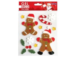 Adesivos de gel para janelas de Natal - Gingerbread men Global Gift