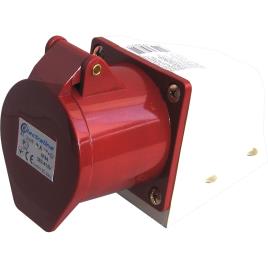 Tomada industrial 3P+N+T SALIENTE 16A 380V VERMELHO