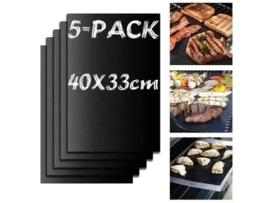 Pacote com 5 Esteiras para Forno e Assadeira Antiaderente 40 X 33 Cm INF