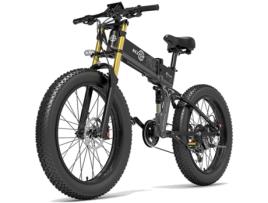 Bicicleta Eléctrica Dobrável de Montanha BEZIOR X-Plus 1500W 26” 17.5Ah 130Km- Preto