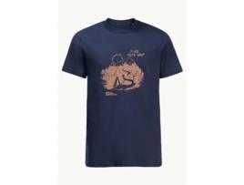 T-Shirt de Homem JACK WOLFSKIN Find Your Spot Azul (S)