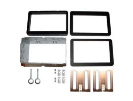 Adaptador Frontal de Rádio de Carro Duplo Din Preto com Gaiola de Metal ALFA ROMEO 159