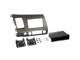 Kit Frontal de Auto-Rádio 2Din Compatível com Honda Civic Hybrid Ap06 com Bolso Vazio Antracite
