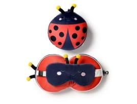 Almofada de Viagem 2 em 1 com Máscara para Os Olhos RELAXEAZZZ Adorabugs Coccinelle