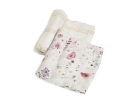 Conjunto de 2 Fraldas de Bebé Extra-Suaves LITTLE UNICORN Deluxe Bambou TU