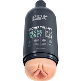 PDX PLUS - MASTURBADOR DE STROKER DE DESIGN DISCRETO COM GARRAFA DE SHAMPOO DE MEL MILK ME