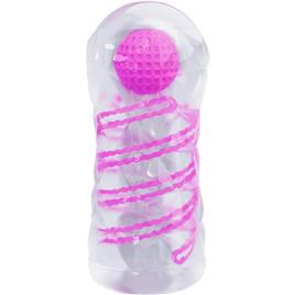PRETTY LOVE - MASTURBADOR MASCULINO FANTASY ESPIRAL INTERNA Y BOLAS TRANSPARENTE