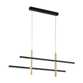 Design hanging lamp black with gold incl. LED dimmable - Joy