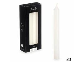 Conjunto de Velas Branco 2 X 2 X 20 Cm 12 Unidades